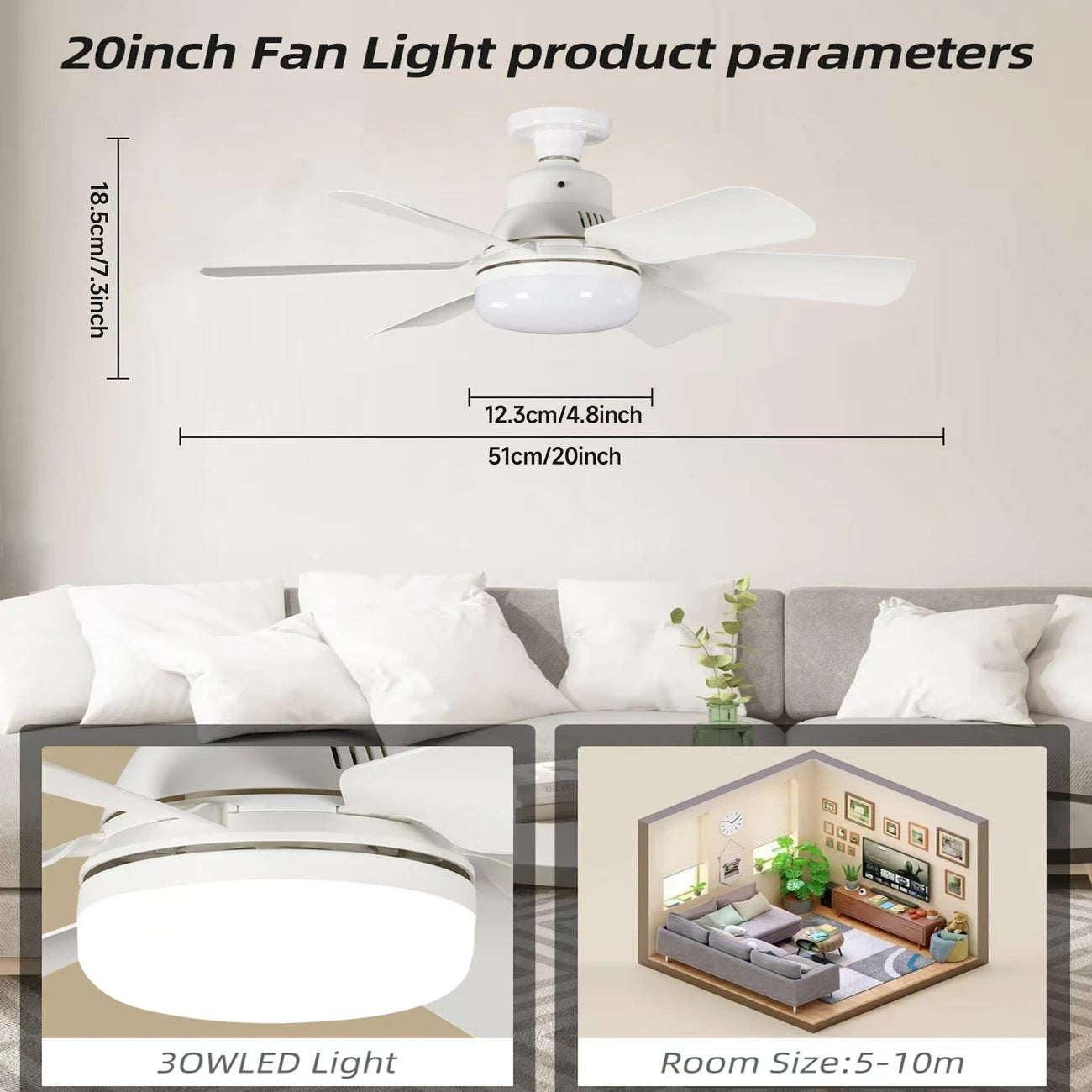 LED Tavan Fanı
